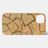 een kaart van de staat Pennsylvania Case-Mate iPhone Case (Achterkant (horizontaal))