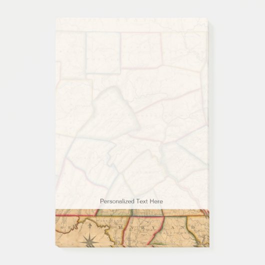 een kaart van de staat Pennsylvania Post-it® Notes (Voorkant)