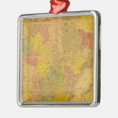 Een kaart van de staten van New England Metalen Ornament (Links)
