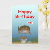 Een kaart van de Verjaardag van de Wens van Vissen (Gele Bloem)