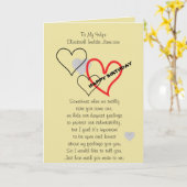 Een kaart van de Verjaardag voor uw vrouw en (Gele Bloem)