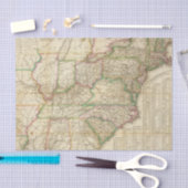 Een kaart van de wegen, kanalen en stoomplaat tissuepapier (Craft)