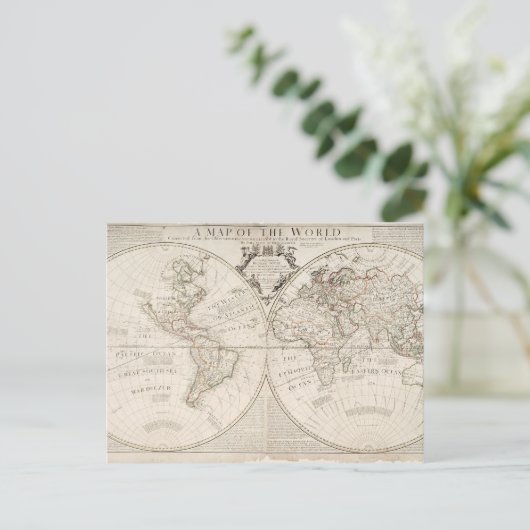 Een kaart van de Wereld (Staand voorkant)