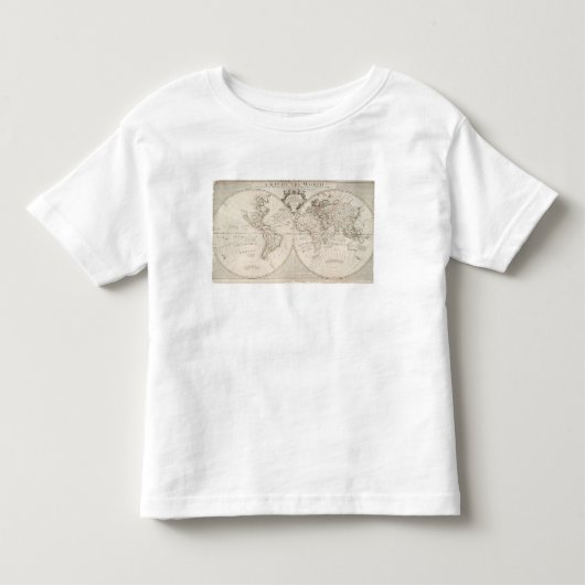 Een kaart van de wereld kinder shirts (Voorkant)