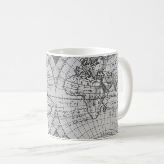 Een kaart van de wereld koffiemok (Voorkant rechts)