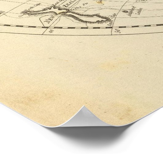 Een kaart van de wereld poster (Hoek)