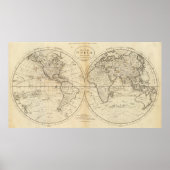 Een kaart van de wereld poster (Voorkant)