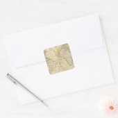 Een kaart van de wereld vierkante sticker (Envelop)