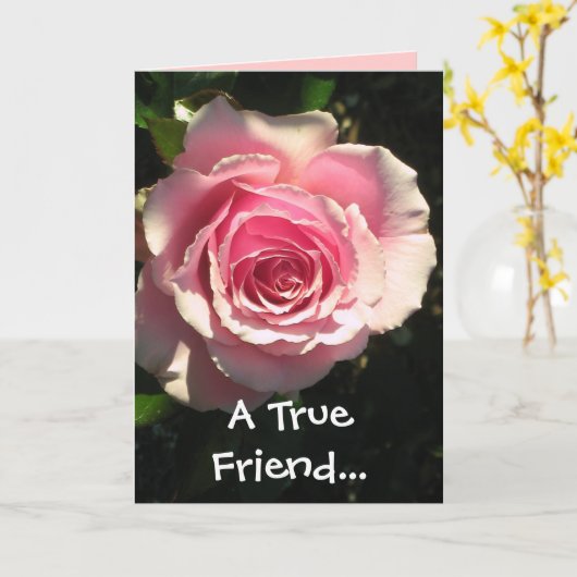 Een kaart van een echte vriend (Gele Bloem)