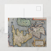 Een kaart van Groot-Brittannië | 1587 (Voorkant / Achterkant)