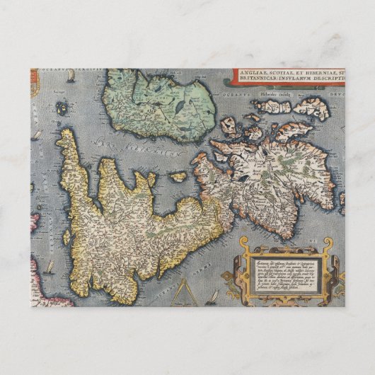 Een kaart van Groot-Brittannië | 1587 (Voorkant)