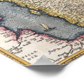 Een kaart van Groot-Brittannië | 1587 Poster (Hoek)