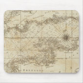 Een kaart van het Britse Kanaal Muismat (Voorkant)