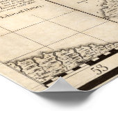 Een kaart van het Britse Rijk in Amerika — Blad 20 Poster (Hoek)