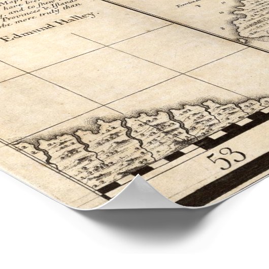 Een kaart van het Britse Rijk in Amerika — Blad 20 Poster (Hoek)