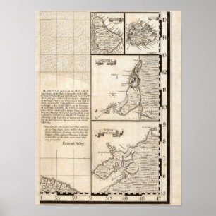 Een kaart van het Britse Rijk in Amerika — Blad 20 Poster