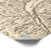 Een kaart van het Britse Rijk in Amerika — Blad 3 Poster (Hoek)