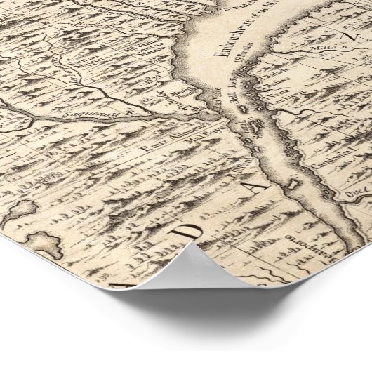 Een kaart van het Britse Rijk in Amerika — Blad 3 Poster (Hoek)