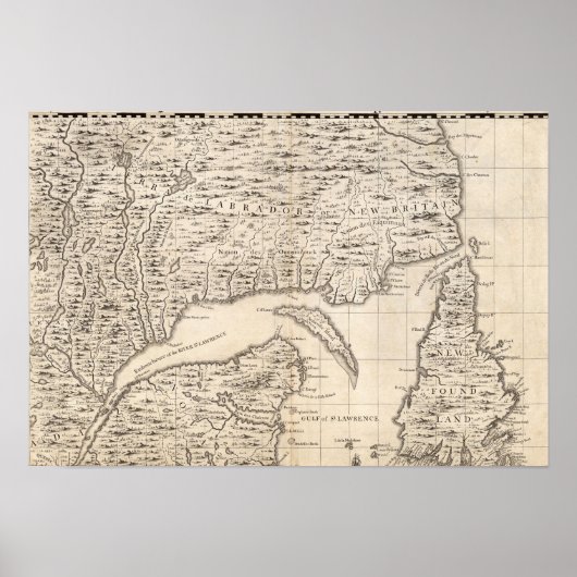 Een kaart van het Britse Rijk in Amerika — Blad 3 Poster (Voorkant)