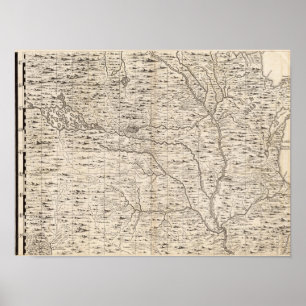 Een kaart van het Britse Rijk in Amerika — Blad  Poster