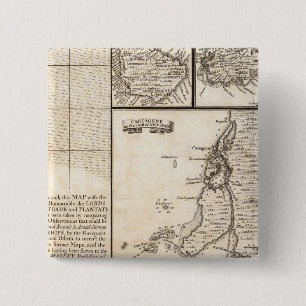 Een kaart van het Britse Rijk in Amerika — Blad  Vierkante Button 5,1 Cm