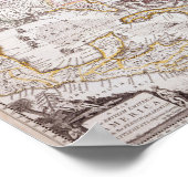 Een kaart van het Britse Rijk in Amerika Poster (Hoek)