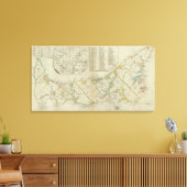 Een kaart van het eiland St. John Canvas Afdruk (Insitu (Woonkamer))