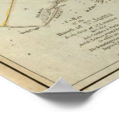 Een kaart van het eiland St. John Poster (Hoek)