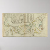 Een kaart van het eiland St. John Poster (Voorkant)