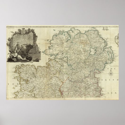 Een kaart van het noordelijke deel van het Koninkr Poster (Voorkant)