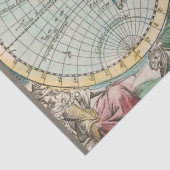 Een kaart van het wereldweefseldocument tissuepapier (Detail)