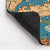 Een kaart van Long Island. Muismat (Hoek)