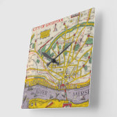 Een kaart van Merseyside, Liverpool Vierkante Klok (Hoek)