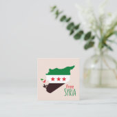 Een kaart van Syrië met de vlag van de revolutie (Staand voorkant)