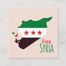 Een kaart van Syrië met de vlag van de revolutie