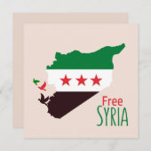 Een kaart van Syrië met de vlag van de revolutie (Voorkant / Achterkant)