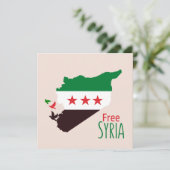 Een kaart van Syrië met de vlag van de revolutie (Staand voorkant)
