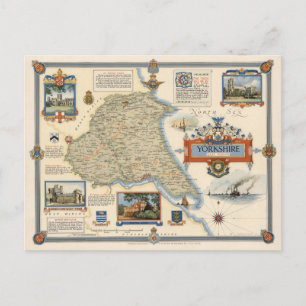 Een kaart van Yorkshire: East Riding