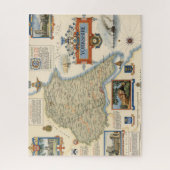 Een kaart van Yorkshire: East Riding Legpuzzel (Verticaal)