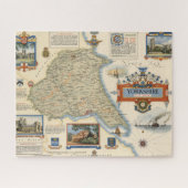 Een kaart van Yorkshire: East Riding Legpuzzel (Horizontaal)
