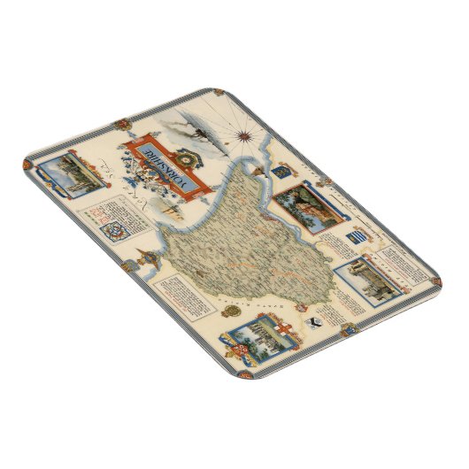 Een kaart van Yorkshire: East Riding Magneet (Rechterzijde)