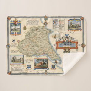 Een kaart van Yorkshire: East Riding Sherpa Deken