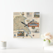 Een kaart van Yorkshire: East Riding Vierkante Klok (Huis)