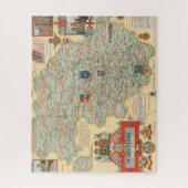 Een kaart van Yorkshire: West Riding Legpuzzel (Verticaal)