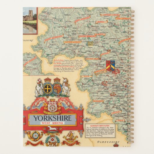 Een kaart van Yorkshire: West Riding Planner (Achterkant)