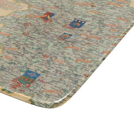 Een kaart van Yorkshire: West Riding Snijplank (Hoek)