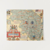 Een kaart van Yorkshire: West Riding Wandkleed (Voorkant (horizontaal))
