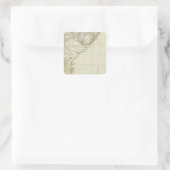 Een kaart van Zuid-Amerika zuidelijk deel Vierkante Sticker (Tas)