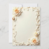 Een kaart versierd met geprägde of gedrukte bloeme (Achterkant)