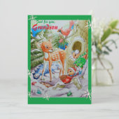 Een Kaart voor beste kleinzoons kerstmis (Staand voorkant)